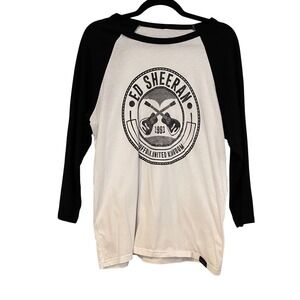 Ed Sheeran 1991 Suffolk United Kingdom‎ Baseball Raglan Tee Shirt